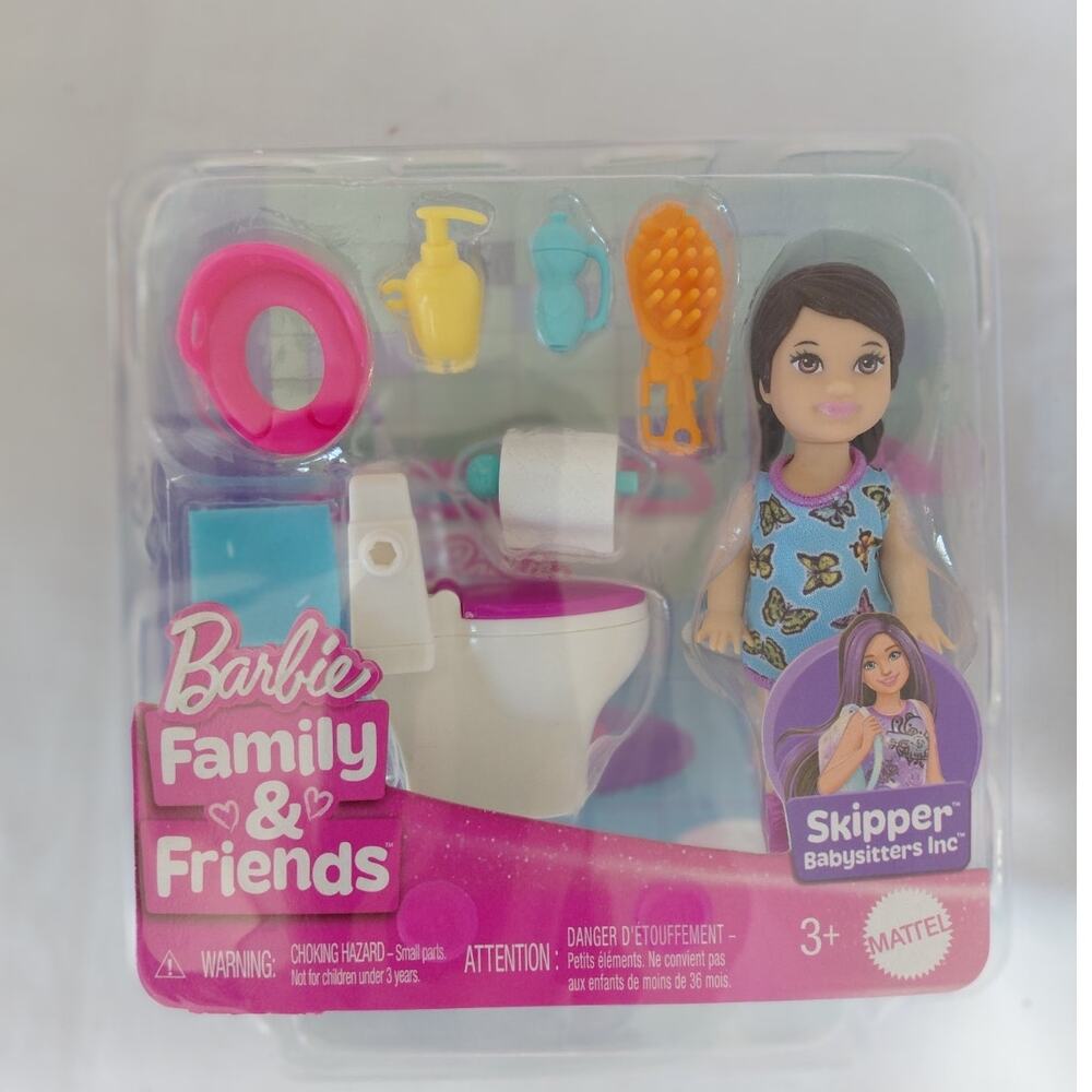 Barbie Skipper Babysitters Inc Potty Training Doll Playset NIB
